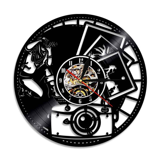 Classic Fashion Vinyl Clock Record Wall Clock Creative Retro Nostalgic Wall Clock