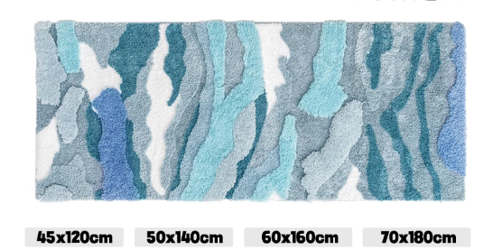 Bathroom Mats Flocking High And Low Wool Three-dimensional