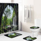 Shower Curtain Bathroom Anti-slip Mats Four-piece Set