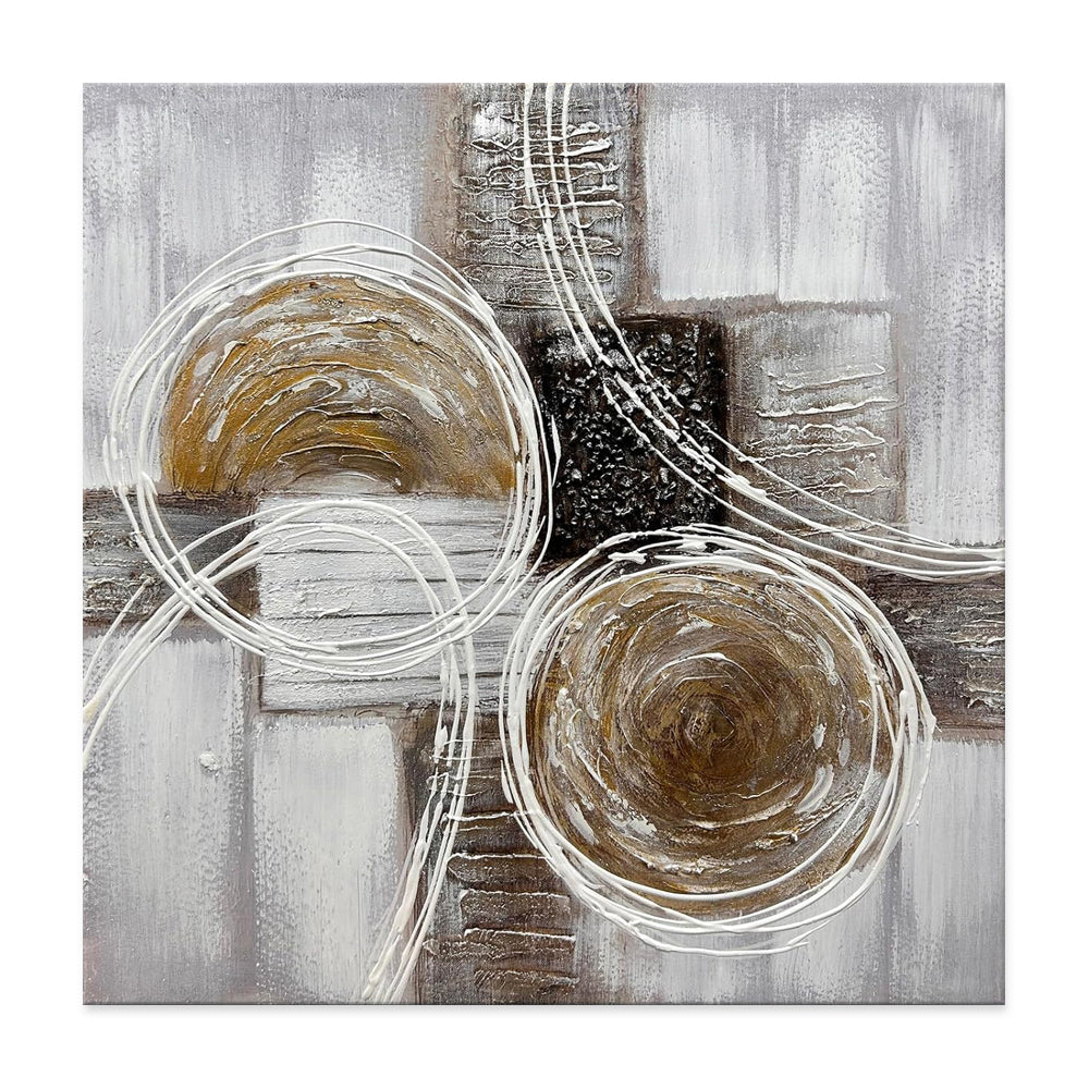 Modern Brown And Black Thick Oil Texture Abstract Landscape Picture Handmade Oil Painting Decor Living Room Sofa Back Mural