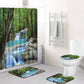 Shower Curtain Bathroom Anti-slip Mats Four-piece Set