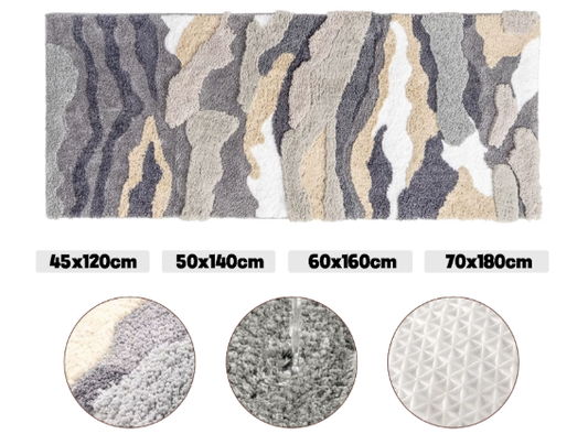 Bathroom Mats Flocking High And Low Wool Three-dimensional