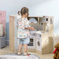 Kids Kitchen Playset, With Accessories, Storage Space